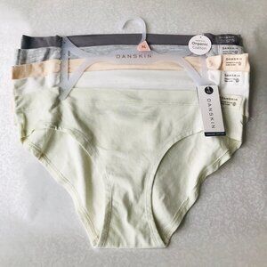 Danskin Intimates, Organic Cotton  95%  Bikinis Panties  , 5 Pack , Size : XL